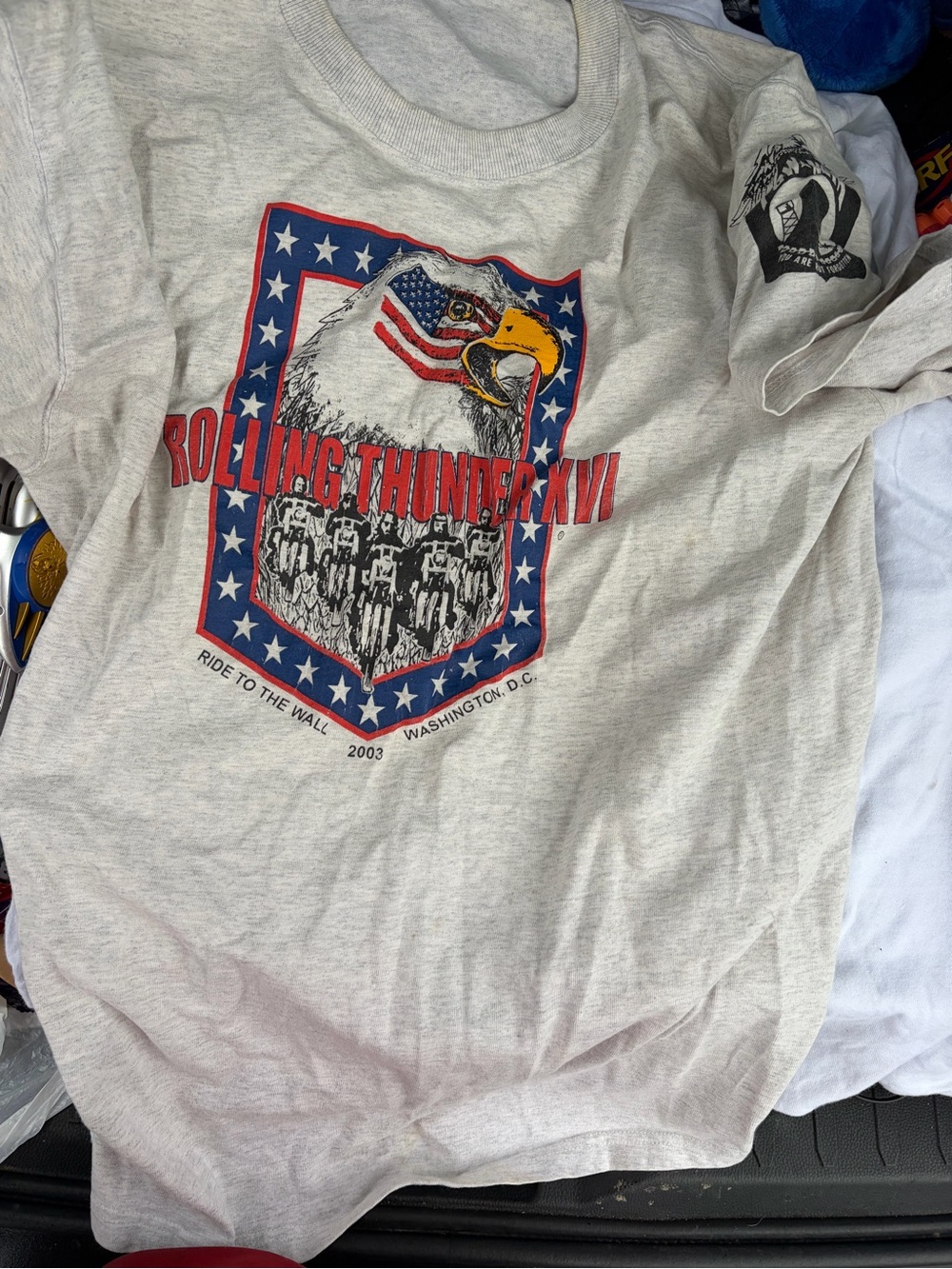Kids Rolling Thunder Graphic Tee - Light Gray